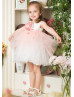 Pink Tulle Handmade Flower Flower Girl Dress